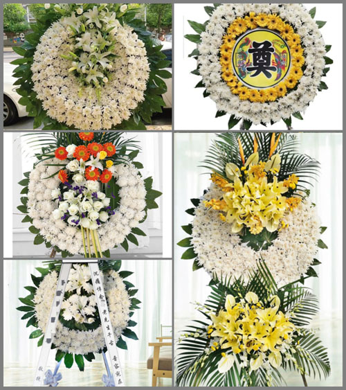 四川成都彭州市白鹿镇红华村花圈速递